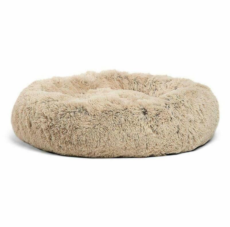 Plush fluffy dog bed