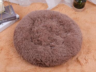 Plush fluffy dog bed