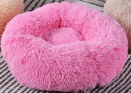 Plush fluffy dog bed