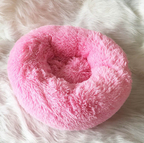 Plush fluffy dog bed