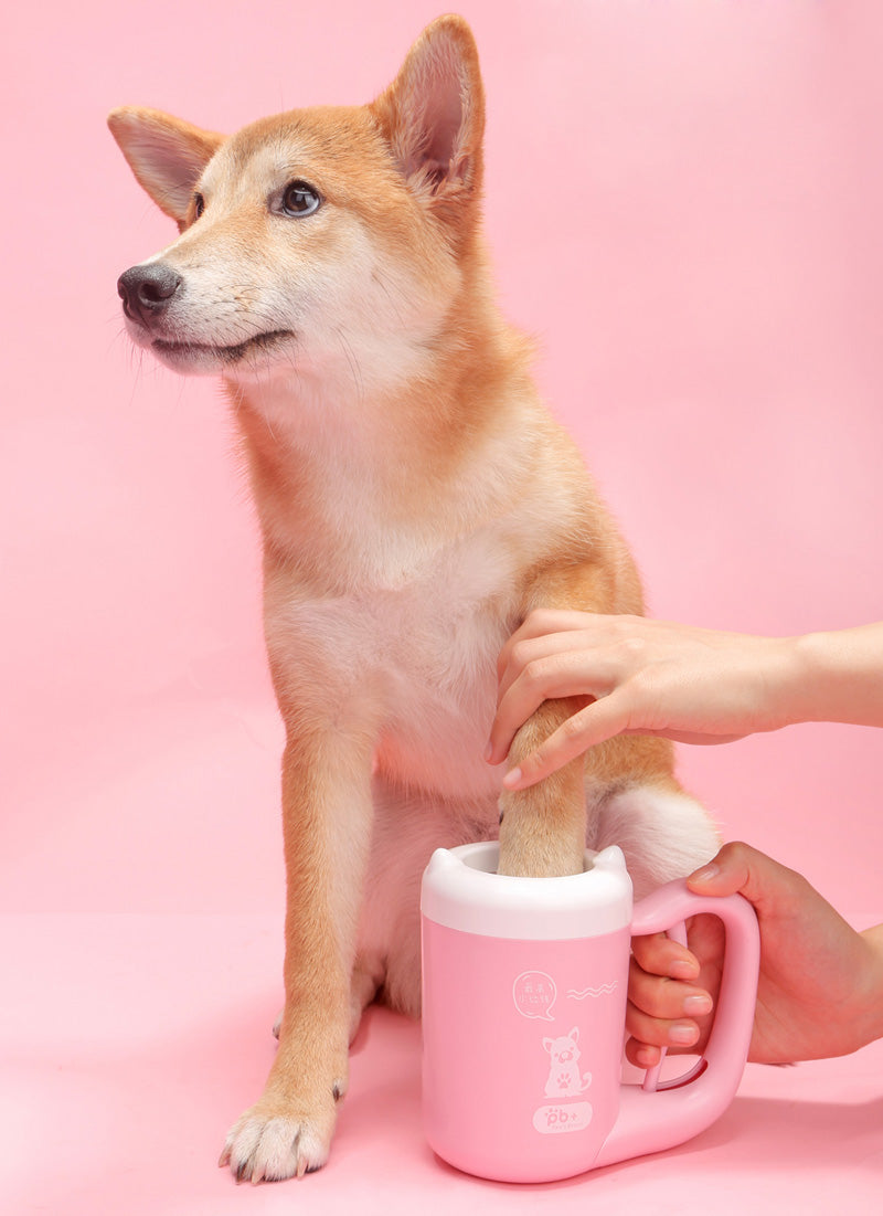 Dog paw cup washer