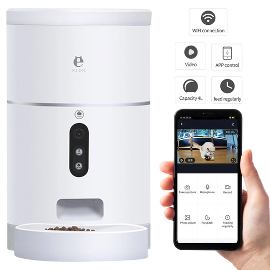 Dog camera automatic food dispenser with microphone app/controlled