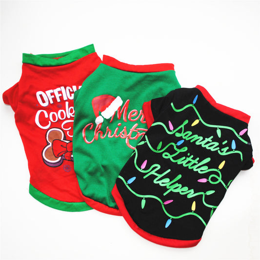 Dog christmas costume t-shirt vest