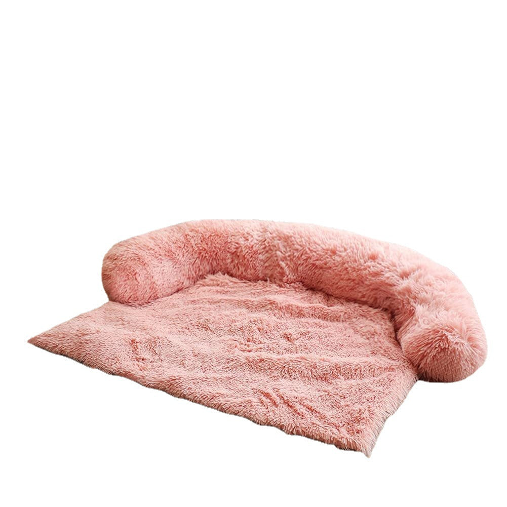 Plush dog sofa bed