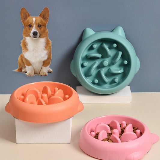 Dog bowl slow feeder