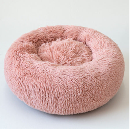 Plush fluffy dog bed