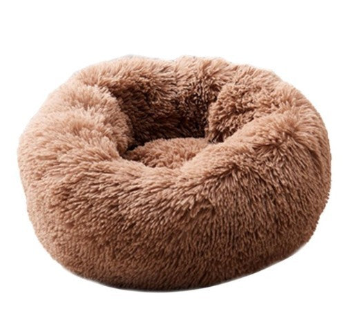 Plush fluffy dog bed