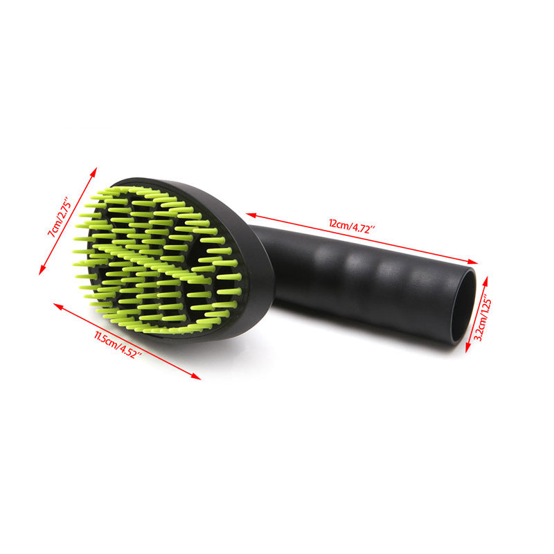 Dog brush vacuum attachment